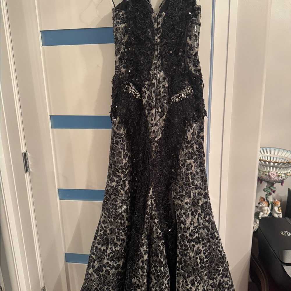 Elegant Black and Gray Gown